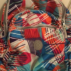 NWOT Large Kipling Seoul Backpack Bag - Multicolor